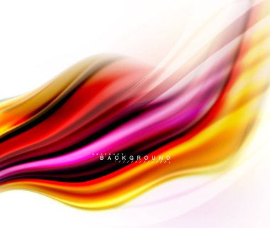 Sıvı sıvı karıştırma renkler konsepti üzerine açık gri renkli, dalga ve girdap eğrisi akışı satır, trendy soyut düzeni şablonu iş sunumu, app duvar kağıdı başlık sayfası, poster veya duvar kağıdı için