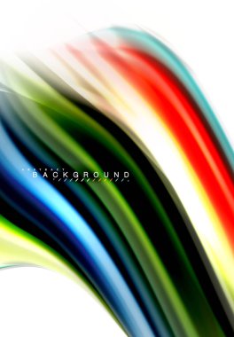 Sıvı sıvı karıştırma renkler konsepti üzerine açık gri renkli, dalga ve girdap eğrisi akışı satır, trendy soyut düzeni şablonu iş sunumu, app duvar kağıdı başlık sayfası, poster veya duvar kağıdı için