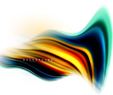 Sıvı sıvı karıştırma renkler konsepti üzerine açık gri renkli, dalga ve girdap eğrisi akışı satır, trendy soyut düzeni şablonu iş sunumu, app duvar kağıdı başlık sayfası, poster veya duvar kağıdı için