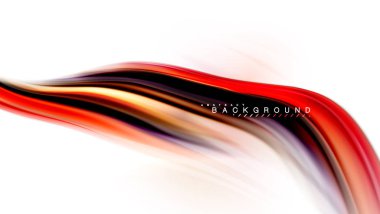 Sıvı sıvı karıştırma renkler konsepti üzerine açık gri renkli, dalga ve girdap eğrisi akışı satır, trendy soyut düzeni şablonu iş sunumu, app duvar kağıdı başlık sayfası, poster veya duvar kağıdı için