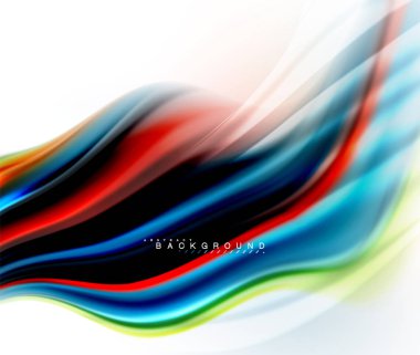 Sıvı sıvı karıştırma renkler konsepti üzerine açık gri renkli, dalga ve girdap eğrisi akışı satır, trendy soyut düzeni şablonu iş sunumu, app duvar kağıdı başlık sayfası, poster veya duvar kağıdı için