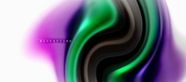 Sıvı sıvı karıştırma renkler konsepti üzerine açık gri renkli, eğri akışı, trendy soyut düzeni şablonu iş veya teknoloji sunu veya web broşür kapak için duvar kağıdı