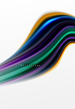 Sıvı sıvı karıştırma renkler konsepti üzerine açık gri renkli, eğri akışı, trendy soyut düzeni şablonu iş veya teknoloji sunu veya web broşür kapak için duvar kağıdı