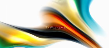 Sıvı sıvı karıştırma renkler konsepti üzerine açık gri renkli, eğri akışı, trendy soyut düzeni şablonu iş veya teknoloji sunu veya web broşür kapak için duvar kağıdı