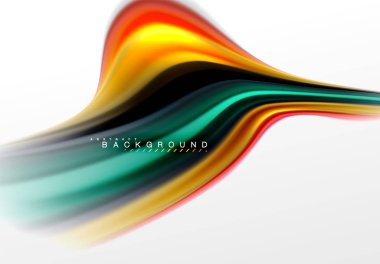 Sıvı sıvı karıştırma renkler konsepti üzerine açık gri renkli, eğri akışı, trendy soyut düzeni şablonu iş veya teknoloji sunu veya web broşür kapak için duvar kağıdı