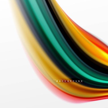 Sıvı sıvı karıştırma renkler konsepti üzerine açık gri renkli, eğri akışı, trendy soyut düzeni şablonu iş veya teknoloji sunu veya web broşür kapak için duvar kağıdı