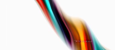 Sıvı sıvı karıştırma renkler konsepti üzerine açık gri renkli, eğri akışı, trendy soyut düzeni şablonu iş veya teknoloji sunu veya web broşür kapak için duvar kağıdı