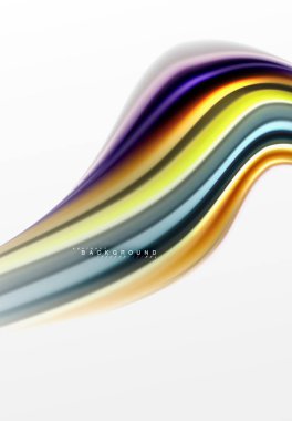 Sıvı sıvı karıştırma renkler konsepti üzerine açık gri renkli, eğri akışı, trendy soyut düzeni şablonu iş veya teknoloji sunu veya web broşür kapak için duvar kağıdı