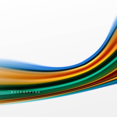 Sıvı sıvı karıştırma renkler konsepti üzerine açık gri renkli, eğri akışı, trendy soyut düzeni şablonu iş veya teknoloji sunu veya web broşür kapak için duvar kağıdı