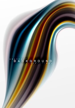 Sıvı sıvı karıştırma renkler konsepti üzerine açık gri renkli, eğri akışı, trendy soyut düzeni şablonu iş veya teknoloji sunu veya web broşür kapak için duvar kağıdı