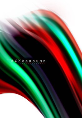 Sıvı sıvı karıştırma renkler konsepti üzerine açık gri renkli, dalga ve girdap eğrisi akışı satır, trendy soyut düzeni şablonu iş sunumu, app duvar kağıdı başlık sayfası, poster veya duvar kağıdı için