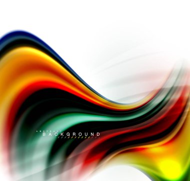 Sıvı sıvı karıştırma renkler konsepti üzerine açık gri renkli, dalga ve girdap eğrisi akışı satır, trendy soyut düzeni şablonu iş sunumu, app duvar kağıdı başlık sayfası, poster veya duvar kağıdı için