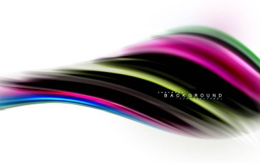 Sıvı sıvı karıştırma renkler konsepti üzerine açık gri renkli, dalga ve girdap eğrisi akışı satır, trendy soyut düzeni şablonu iş sunumu, app duvar kağıdı başlık sayfası, poster veya duvar kağıdı için