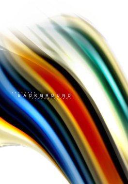 Sıvı sıvı karıştırma renkler konsepti üzerine açık gri renkli, dalga ve girdap eğrisi akışı satır, trendy soyut düzeni şablonu iş sunumu, app duvar kağıdı başlık sayfası, poster veya duvar kağıdı için