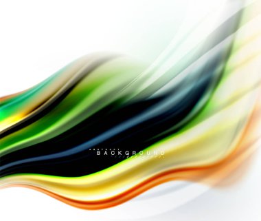 Sıvı sıvı karıştırma renkler konsepti üzerine açık gri renkli, dalga ve girdap eğrisi akışı satır, trendy soyut düzeni şablonu iş sunumu, app duvar kağıdı başlık sayfası, poster veya duvar kağıdı için