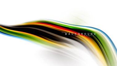 Sıvı sıvı karıştırma renkler konsepti üzerine açık gri renkli, dalga ve girdap eğrisi akışı satır, trendy soyut düzeni şablonu iş sunumu, app duvar kağıdı başlık sayfası, poster veya duvar kağıdı için