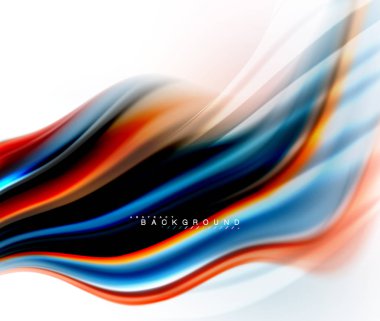 Sıvı sıvı karıştırma renkler konsepti üzerine açık gri renkli, dalga ve girdap eğrisi akışı satır, trendy soyut düzeni şablonu iş sunumu, app duvar kağıdı başlık sayfası, poster veya duvar kağıdı için