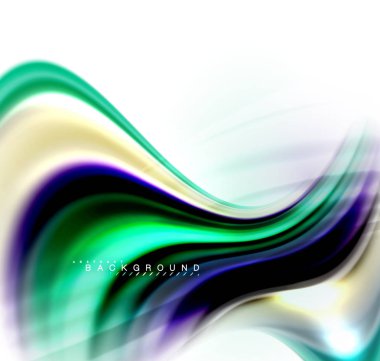 Sıvı sıvı karıştırma renkler konsepti üzerine açık gri renkli, dalga ve girdap eğrisi akışı satır, trendy soyut düzeni şablonu iş sunumu, app duvar kağıdı başlık sayfası, poster veya duvar kağıdı için