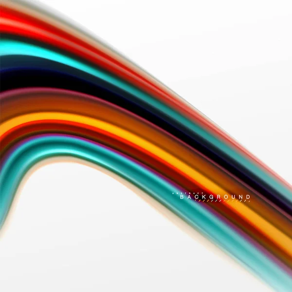 Flüssiges Farbmischkonzept auf hellgrauem Hintergrund, Kurvenfluss, trendige abstrakte Layoutvorlage für Business- oder Technologiepräsentation oder Web-Broschüreneinband, Tapete — Stockvektor