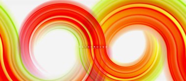 Gökkuşağı sıvı renkli arka plan - girdap ve daireler, bükülmüş sıvı renkler, renkli mermer veya plastik dalgalı doku zemin, çok renkli şablonu için iş veya teknoloji