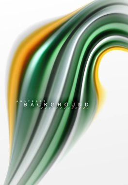 Sıvı sıvı karıştırma renkler konsepti üzerine açık gri renkli, eğri akışı, trendy soyut düzeni şablonu iş veya teknoloji sunu veya web broşür kapak için duvar kağıdı