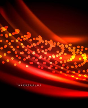 Neon parlayan techno hatları, yüksek teknoloji fütüristik arka plan şablonu kare şekilleri ile