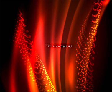 Neon parlayan techno hatları, yüksek teknoloji fütüristik arka plan şablonu kare şekilleri ile