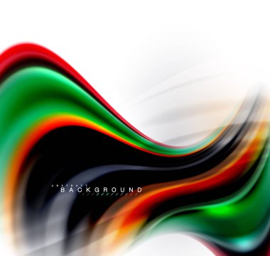 Sıvı sıvı karıştırma renkler konsepti üzerine açık gri renkli, dalga ve girdap eğrisi akışı satır, trendy soyut düzeni şablonu iş sunumu, app duvar kağıdı başlık sayfası, poster veya duvar kağıdı için