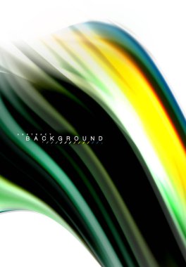 Sıvı sıvı karıştırma renkler konsepti üzerine açık gri renkli, dalga ve girdap eğrisi akışı satır, trendy soyut düzeni şablonu iş sunumu, app duvar kağıdı başlık sayfası, poster veya duvar kağıdı için