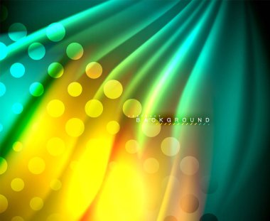 Neon holografik sıvı renkli dalga web, duvar kağıdı, desen, doku ve arka plan için