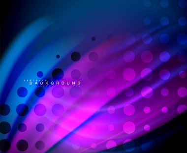 Neon holografik sıvı renkli dalga web, duvar kağıdı, desen, doku ve arka plan için