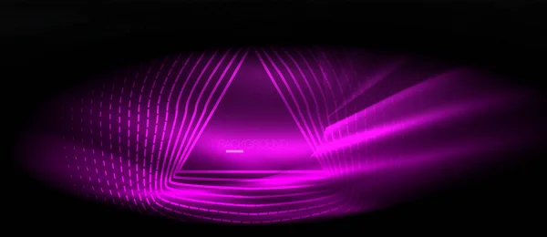 霓虹灯发光波, 魔术能量和光运动背景。墙纸模板, 高科技未来理念 — 图库矢量图片