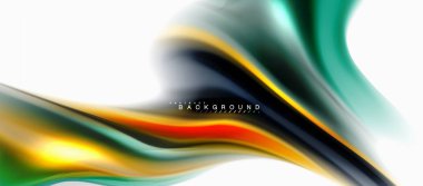 Sıvı sıvı karıştırma renkler konsepti üzerine açık gri renkli, eğri akışı, trendy soyut düzeni şablonu iş veya teknoloji sunu veya web broşür kapak için duvar kağıdı