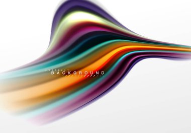 Sıvı sıvı karıştırma renkler konsepti üzerine açık gri renkli, eğri akışı, trendy soyut düzeni şablonu iş veya teknoloji sunu veya web broşür kapak için duvar kağıdı