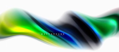 Sıvı sıvı karıştırma renkler konsepti üzerine açık gri renkli, eğri akışı, trendy soyut düzeni şablonu iş veya teknoloji sunu veya web broşür kapak için duvar kağıdı