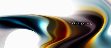 Sıvı sıvı karıştırma renkler konsepti üzerine açık gri renkli, eğri akışı, trendy soyut düzeni şablonu iş veya teknoloji sunu veya web broşür kapak için duvar kağıdı