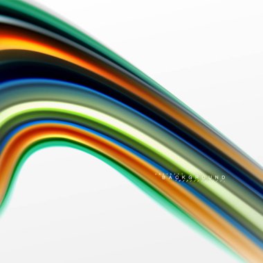 Sıvı sıvı karıştırma renkler konsepti üzerine açık gri renkli, eğri akışı, trendy soyut düzeni şablonu iş veya teknoloji sunu veya web broşür kapak için duvar kağıdı