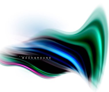 Sıvı sıvı karıştırma renkler konsepti üzerine açık gri renkli, dalga ve girdap eğrisi akışı satır, trendy soyut düzeni şablonu iş sunumu, app duvar kağıdı başlık sayfası, poster veya duvar kağıdı için