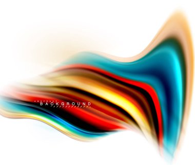 Sıvı sıvı karıştırma renkler konsepti üzerine açık gri renkli, dalga ve girdap eğrisi akışı satır, trendy soyut düzeni şablonu iş sunumu, app duvar kağıdı başlık sayfası, poster veya duvar kağıdı için