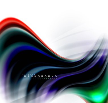 Sıvı sıvı karıştırma renkler konsepti üzerine açık gri renkli, dalga ve girdap eğrisi akışı satır, trendy soyut düzeni şablonu iş sunumu, app duvar kağıdı başlık sayfası, poster veya duvar kağıdı için