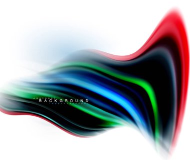 Sıvı sıvı karıştırma renkler konsepti üzerine açık gri renkli, dalga ve girdap eğrisi akışı satır, trendy soyut düzeni şablonu iş sunumu, app duvar kağıdı başlık sayfası, poster veya duvar kağıdı için