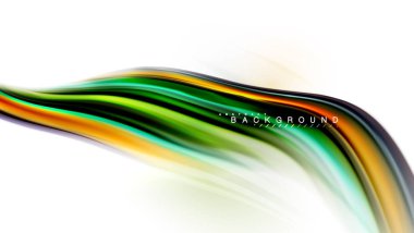 Sıvı sıvı karıştırma renkler konsepti üzerine açık gri renkli, dalga ve girdap eğrisi akışı satır, trendy soyut düzeni şablonu iş sunumu, app duvar kağıdı başlık sayfası, poster veya duvar kağıdı için