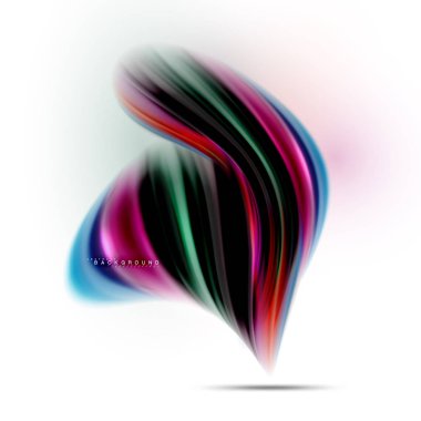 Sıvı sıvı karıştırma renkler konsepti üzerine açık gri renkli, dalga ve girdap eğrisi akışı satır, trendy soyut düzeni şablonu iş sunumu, app duvar kağıdı başlık sayfası, poster veya duvar kağıdı için