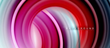 Gökkuşağı sıvı renkli arka plan - girdap ve daireler, bükülmüş sıvı renkler, renkli mermer veya plastik dalgalı doku zemin, çok renkli şablonu için iş veya teknoloji