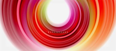 Gökkuşağı sıvı renkli arka plan - girdap ve daireler, bükülmüş sıvı renkler, renkli mermer veya plastik dalgalı doku zemin, çok renkli şablonu için iş veya teknoloji