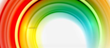 Gökkuşağı sıvı renkli arka plan - girdap ve daireler, bükülmüş sıvı renkler, renkli mermer veya plastik dalgalı doku zemin, çok renkli şablonu için iş veya teknoloji