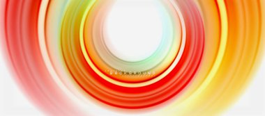 Gökkuşağı sıvı renkli arka plan - girdap ve daireler, bükülmüş sıvı renkler, renkli mermer veya plastik dalgalı doku zemin, çok renkli şablonu için iş veya teknoloji