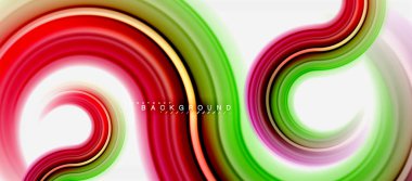 Gökkuşağı sıvı renkli arka plan - girdap ve daireler, bükülmüş sıvı renkler, renkli mermer veya plastik dalgalı doku zemin, çok renkli şablonu için iş veya teknoloji