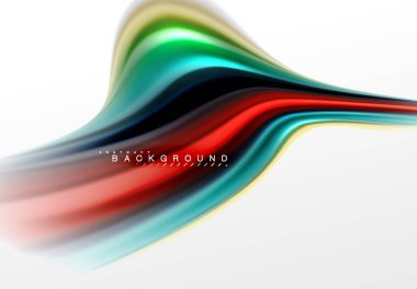 Sıvı sıvı karıştırma renkler konsepti üzerine açık gri renkli, eğri akışı, trendy soyut düzeni şablonu iş veya teknoloji sunu veya web broşür kapak için duvar kağıdı