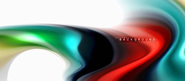 Sıvı sıvı karıştırma renkler konsepti üzerine açık gri renkli, eğri akışı, trendy soyut düzeni şablonu iş veya teknoloji sunu veya web broşür kapak için duvar kağıdı